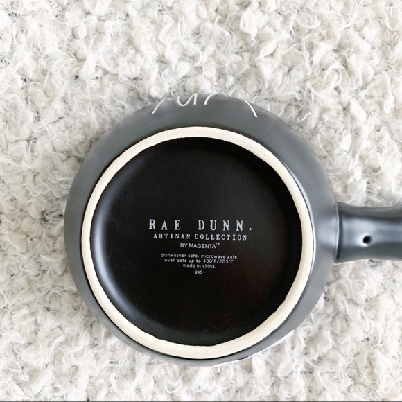 Rae Dunn Black YUM Bowls with Handle Set of 4 NWT - Picture 4 of 5